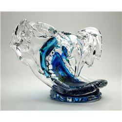 David Wight Tsunami art glass wave