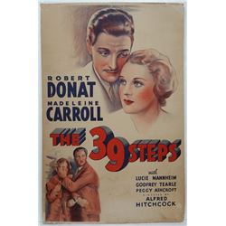 39 Steps Alfred Hitchcock One Sheet Movie Poster