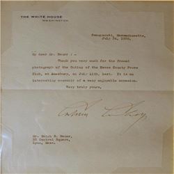 President Calvin Coolidge Hand Signed Letter