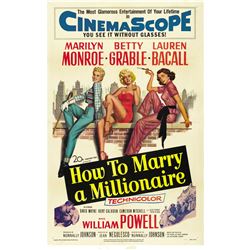 How to Marry a Millionaire (20th Century Fox, 1953). Poster.