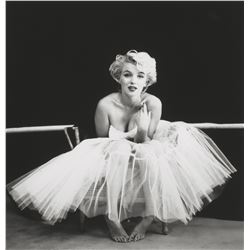 MILTON GREENE (American, 1922-1985). Marilyn Monroe, White Dress (from The Ballerina Sitting), 1954.