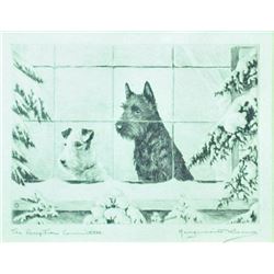 MARGUERITE KIRMSE DOG ETCHING