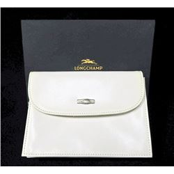 Longchamp white leather American 'wallet'