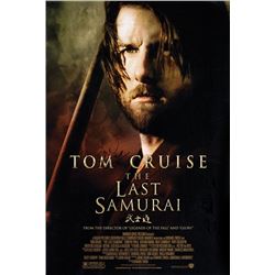 Tom Cruise signed The Last Samurai poster.