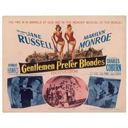 Marilyn Monroe 'Gentlemen Prefer Blondes' Title Lobby card.