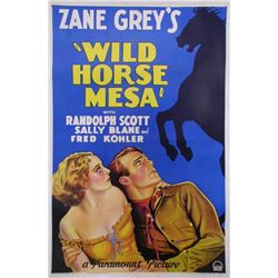 WILD HORSE MESA (1932) Movie poster.