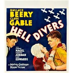 Hell Divers (MGM, 1932). Three-Quarter Sheet poster.