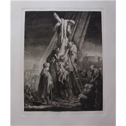 The Descent From The Cross" by Amand Durand etching.