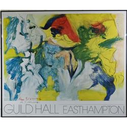 Hand Signed Willem De Kooning Guild Hall Poster