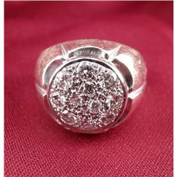 14 Carat Gold 11 Diamond Men's Cluster Ring
