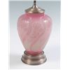 Image 1 : STEUBEN CUT BACK ROSALINE & ALABASTER LAMP