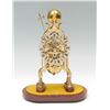 Image 2 : BRASS SKELETON CLOCK WITH DOME