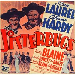 Jitterbugs, Laurel & Hardy window card.