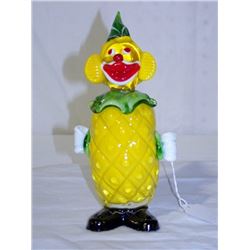 Vintage American Murano Art Glass Pineapple Clown