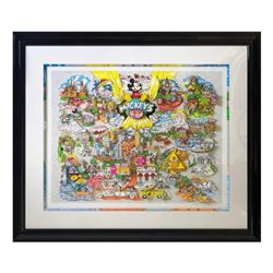 Charles Fazzino Mickey's World Tour 3D Serigraph