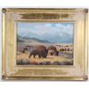 Paul Magoon American "Buffalo" Landscape Painting