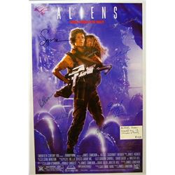 Cast signed Aliens One Sheet