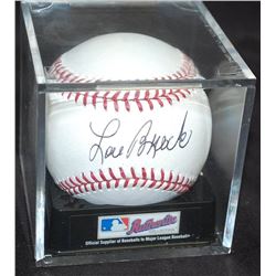 Lou Brock Autographed Baseball