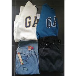 COLLECTION OF CLOTHES WITH TAGS.