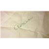 Image 1 : CLARK CABLE LINEN SIGNED HANDKERCHIEF.