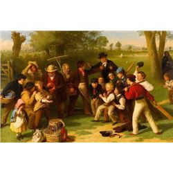 THE FIGHT (The cricket match) John Morgan (1823-1886)