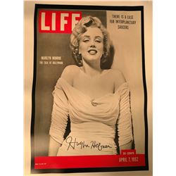 HUGH HEFNER SIGNED MARILYN MONROE POSTER.