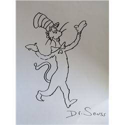 Dr. Seuss Original Signed "Cat in the Hat" Sketch
