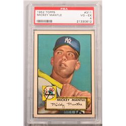 Topps 1952 Mickey Mantle Baseball card.