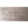 Image 2 : VINTAGE PAUL AND LINDA MCCARTNEY AUTOGRAPHS.