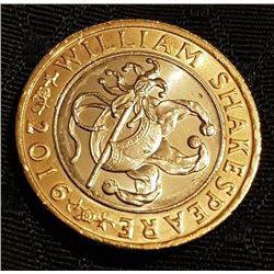 BRITISH COINS: SHAKESPHERE, DARWIN.