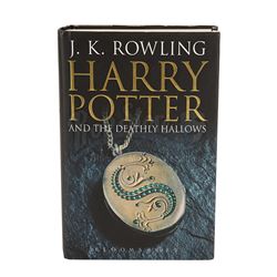 Harry Potter and the Deathly Hallows signed by JK Rowling.