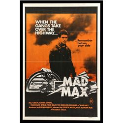 MAD MAX  - AUSTRALIAN RARE ORANGE MOVIE POSTER 1979