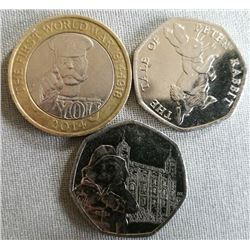 THREE RARE BRITISH COINS.