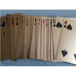 24 CARAT GOLD PLATED PLAYING CARDS.