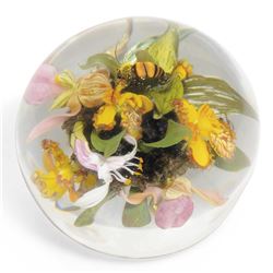 PAUL STANKARD GLASS BOTANICAL PAPERWEIGHT
