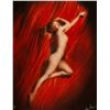 Image 1 : TOM KELLEY (1914-1984): MARILYN MONROE ON RED VELVET POSE #2
