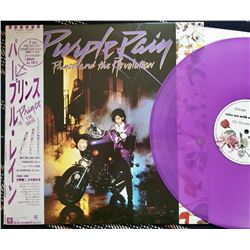 PURPLE RAIN PRINCE JAPANESE PRESSING WITH POSTER AND OBI.