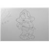 Image 1 : Harry Holt pencil signed drawing of Sneezy
