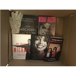 COLLECTION OF MICHAEL JACKSON BOOKS.