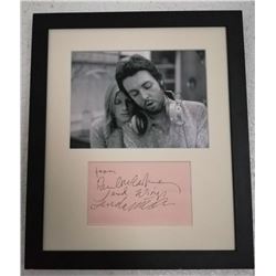 VINTAGE PAUL AND LINDA MCCARTNEY AUTOGRAPHS.
