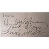 Image 2 : VINTAGE PAUL AND LINDA MCCARTNEY AUTOGRAPHS.