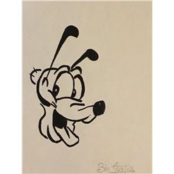 Bill Justice signed drawing of Pluto.