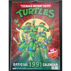 TEENAGE MUTANT HERO TURTLES 1991 CALENDAR.