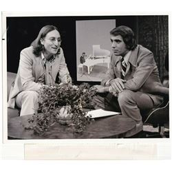 JOHN LENNON VINTAGE PHOTO. JOHN LENNON BEATLES MUSIC LEGEND PORTRAIT TOM SNYDER 1975 NBC TV ORIG Pho