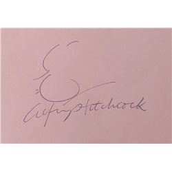 Alfred Hitchcock signed album page.
