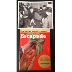 ESCAPADE DEC 1956 MAGAZINE AND MILTON GREENE MARILYN MONROE - PRINCE AND THE SHOW GIRL PHOTO.
