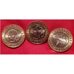 A COLLECTION OF ROYAL MINT SHAKESPEARE COINS.