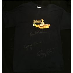 The Beatles signed yellow Submarine t-shirt.