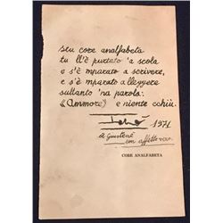 TOTO CUTUGNO SIGNED. (1943-)