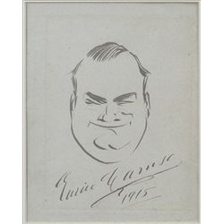 ENRICO CARUSO (ITALIAN, 1873-1921) SELF PORTRAIT.